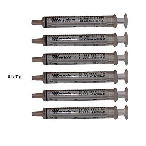 Miracle 3cc Slip Tip O-Ring Handfeeding Syringe 6 Pack