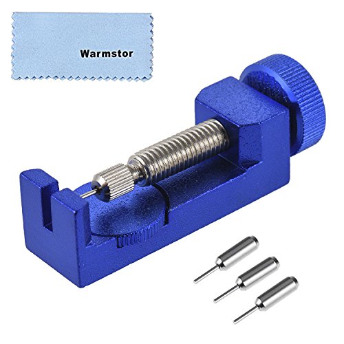 Warmstor Watch Repair Tool, Watch Band Link Strap Pin Remover Repair Tool Kit (Blue) with 3-Pack Extra Pins - Thumbnail 7