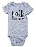 Cutemefy Newborn Baby Funny Romper Bodysuit Cute Short Sleeve Outfit Jumpsuit (Size 0-18 Months)