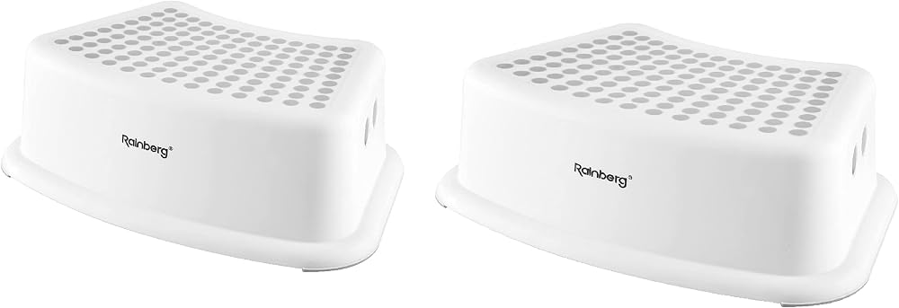 Rainberg Step Stool for Kids, Sturdy Double Step Anti-Slip for Potty Training
