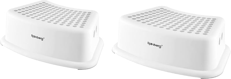 Rainberg Step Stool for Kids, Sturdy Double Step Anti-Slip for Potty Training
