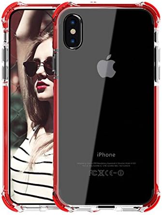 iPhone X Case,[Crystal Clear] [Air Cushion] Slim Protective Scratch Resistant Shock Absorption Bumper Soft TPU PC Case With Support Wireless Charging for Apple iPhone X/iPhone 10.