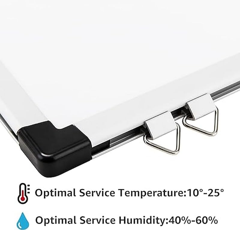 Tableau Blanc Magnétique Avec Cadre en Aluminium, Porte-Stylos, 6 Aimants, 1 Gomme et 2 Marqueurs Pour une Utilisation au Bureau et à la Maison, Mural, Effaçable à Sec, 60 x 45cm
