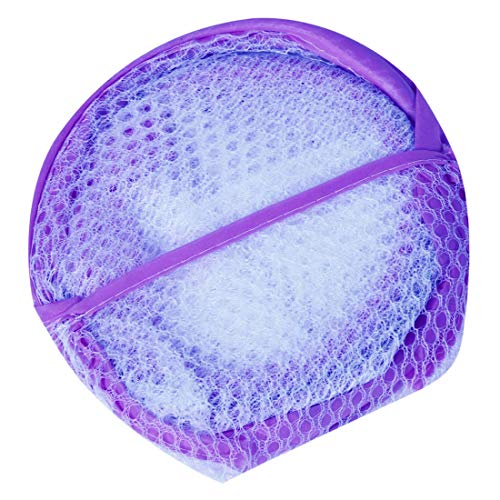 Portable, Durable Handles, Laundry Basket Pop Up Mesh Bin Tidy Storage Foldable Cloth Washing Bags Hamper 2Pcs (Purple)