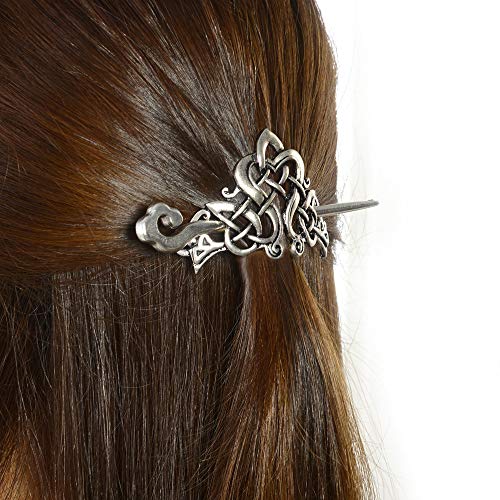 image for LQQQL Viking Celtic Hair Sticks Hairpin-Viking Hair Clip Sticks for Lo