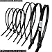 Deeram 600 Pack Adjustable & Durable Self-Locking Nylon Cable Zip Ties, 4/6/7/8/10/12Inch, 4mm Width, Black