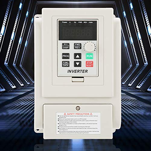 Fishlor Variable Frequency Drive, 220V Adjustable-Frequency Drive Inverter Motor Drive Single-Phase Variable Frequency Drive VFD Speed Controller for 3-Phase 4kW AC Motor