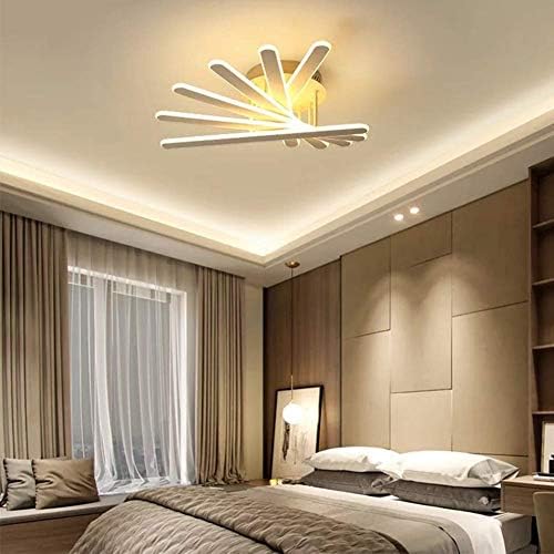 Led シーリングライト 調光対応ホワイトシーリングライトモダンクリエイティブledシーリングランプシンプルベッドルームリビングルーム照明144 W暖かい光68 19 Cm 照明器具 ライト