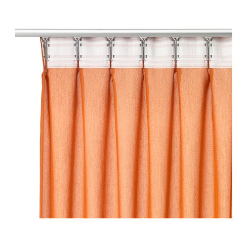 Ikea Vivan Curtains 1 Pair Dark Orange 145x300 Cm Amazon Co