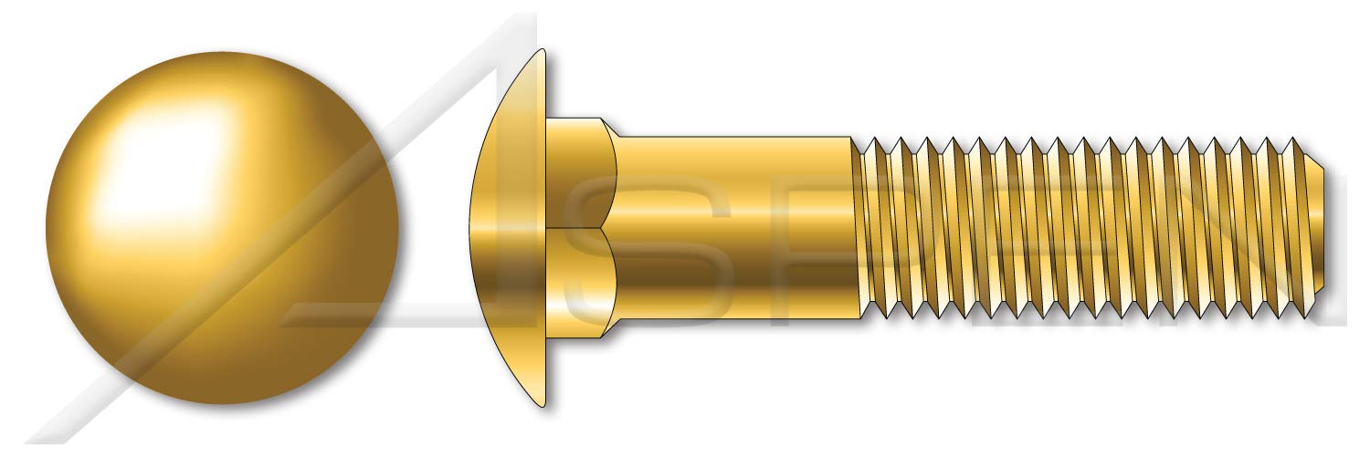 (10 pcs) 5/16"18 X 3/4", Carriage Bolts, Round Head, Square Neck