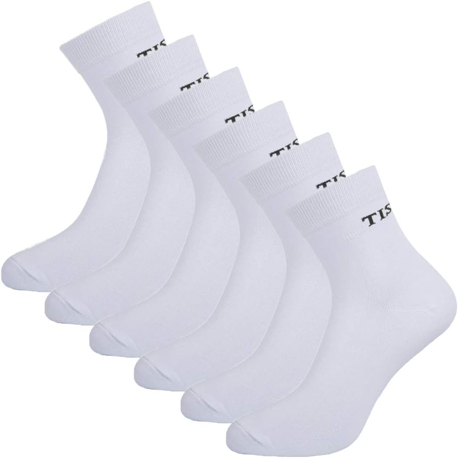 TISOKS Men's and Women's Anti Odor Sweat Wicking Seamless Quarter Dress Socks