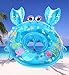 UCLEVER Inflatable Baby Pool Float Infant Crab Seat Boat Swim Ring with Handles (Blue)