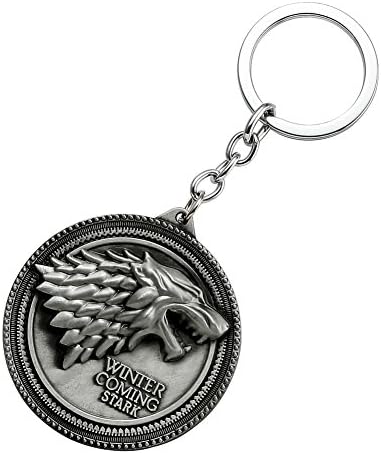 Chaobyss Men's Keychains Keyring Winter Is Coming Stark Game of Thrones