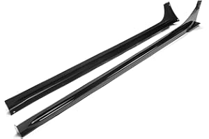 IKON MOTORSPORTS, Side Skirts Compatible with 2022-2026 Honda Civic 11th Gen Sedan Hatchback 4-Door, Mug Style Painted Gloss Black PP Side Skirts Extension Rocker Panels Added on Bodykit 2PCS