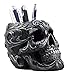 Ebros Gift Tribal Tattoo Floral Skull Pen Holder Figurine 5.75