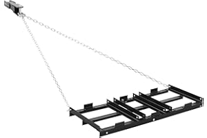 VEVOR Drag Harrow, 48 x 20 in, Tow-Behind Driveway Grader with Adjustable Width & 50lbs Load Capacity, Heavy Duty Lawn Leveli