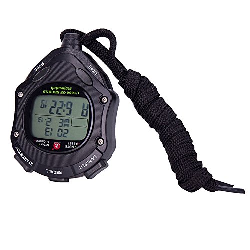 Backlight 1/1000 Seconds Accuracy Procoach Sports Stopwatch Alarm Clock with Double Separate Memory Timer