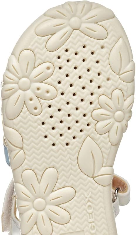 J SANDAL HAITI GIRL - Sandalo Bambina, White/Multicolor,