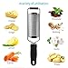 Premium Cheese Graters for Kitchen, Lemon Zester with Black Soft Grip Handle, Kitchen Tools for Hard Cheese, Lemon, Chocolate, Ginger, Potato, Vegetables, Rubber Protective Cover
