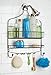 mDesign Extra Wide Metal Wire Bathroom Tub and Shower Caddy, Hanging Storage Organizer Center with Built-in Hooks and Baskets on 2 Levels, Rust Resistant - Bronze