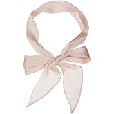Allegra K Women's Plain Skinny Scarf Scarves Long Neckerchief Hair Band | Skinny Scarf, Soft Chiffon,Solid, Long Hair Band, ideal gift for party