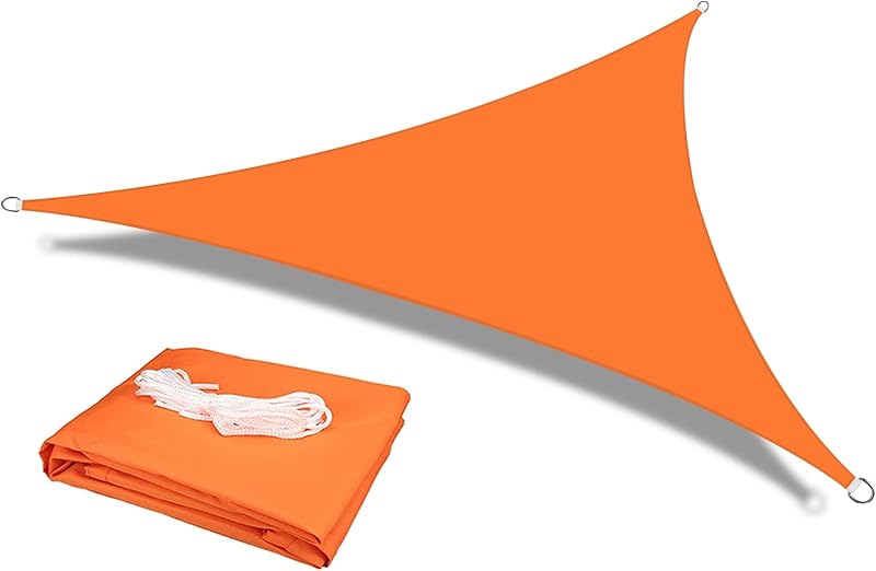 HEYOMART Sun Shade Sail 3x3x3 m Triangle Waterproof Outdoor Canopy Orange