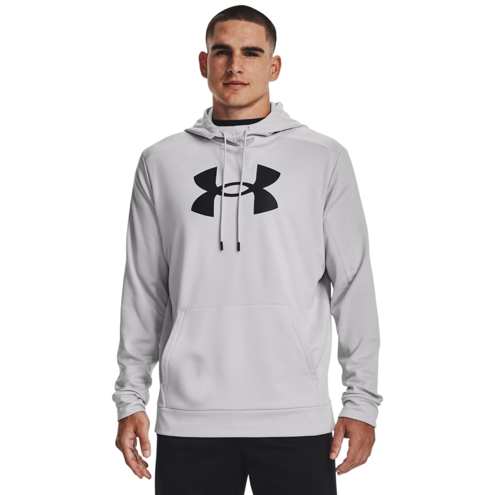 Under Armour mens Armour Fleece Big Logo Hoodie, (014) Halo Gray / / Black, X-Small Image