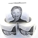 Haawooky 3 Rolls Hillary Clinton Toilet Paper, Novelty Political Gag Gift
