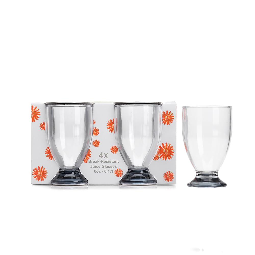 Flamefield Smoked Juice Glass: 0.17L Elegant Misty Gray, Shatterproof Acrylic, Ideal for Home & Outdoor, BPA-Free, Perfect for Juices & Cold Drinks, Durable & Safe, Hand-Wash for Longevity