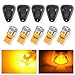 Amber Cab Marker lights,YITAMOTOR Smoke Roof Cab Marker Lights Covers w/LED Bulbs Aftermarket Replacement Compatible for Ford F150 F250 F350 F450 F550 Super Duty Pickup Truck