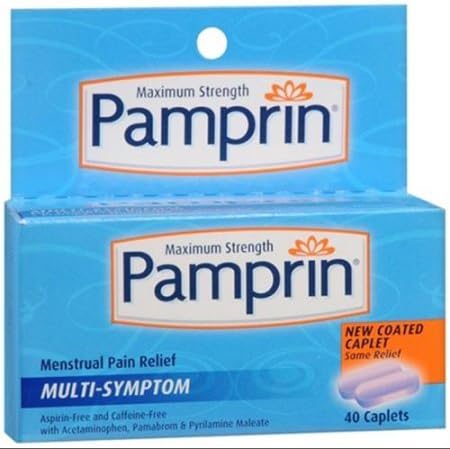 Pamprin Multi-Symptom Caplets 40 Caplets (Pack of 2)