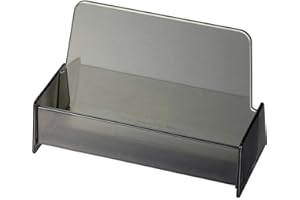 Officemate OIC Business Card Holder, Holds Up to 50 Cards, Smoke (97833)