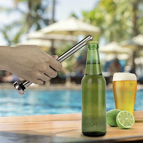 image for Premium Stainless Steel Beer Chiller Sticks + Built-In Beer Bottle Ope