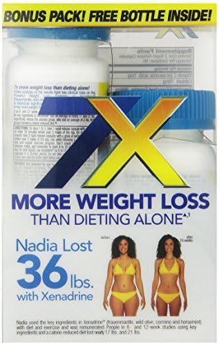 Xenadrine Two Bottle Bonus Pack Weight-Loss-Supplement, 120 Count by Xenadrine