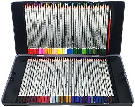 Xiaomax 72 Count Watercolor Pencils Metal Tin Set with Brush Art Colored Pencils Perfect for Adult Coloring Books or Children Drawing