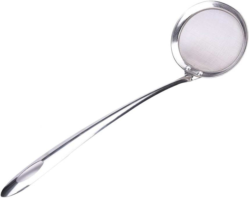 1 Pcs Kitchen Stainless Steel Strainer Skimmer Oil Strainer Salt Flour Sieve Colander By IYSHOUGONG