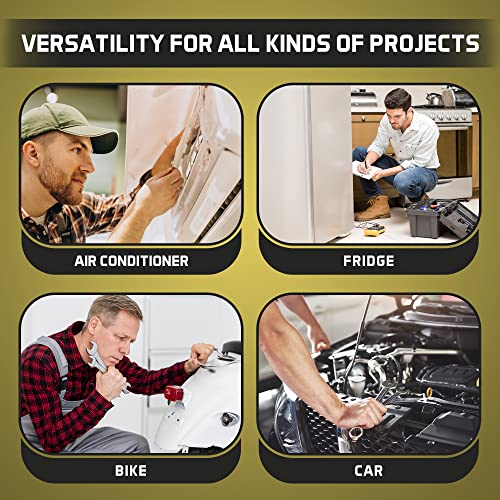 YOC Bolt Size and Thread Gauge- Thread Pitch Gauge- Nut and Bolt Thread Checker- 26 Male/Female Thread Identifier Gauges - 12 Inch & 14 Metric Sizes