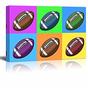 Multi Color Pop Art with Football