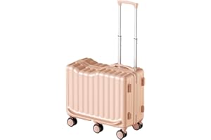 ELDA 22"" Ride-On Kids Suitcase with Spinner Wheels Cute Carry on Hardside Trolly Luggage Lightweight with Combination Lock, Travel Essential, Pink