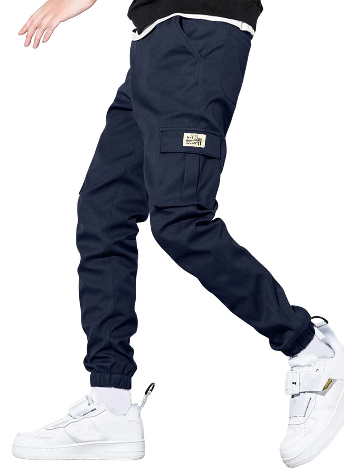 JMIERR Men's Casual Cargo Pants Stretch Elastic