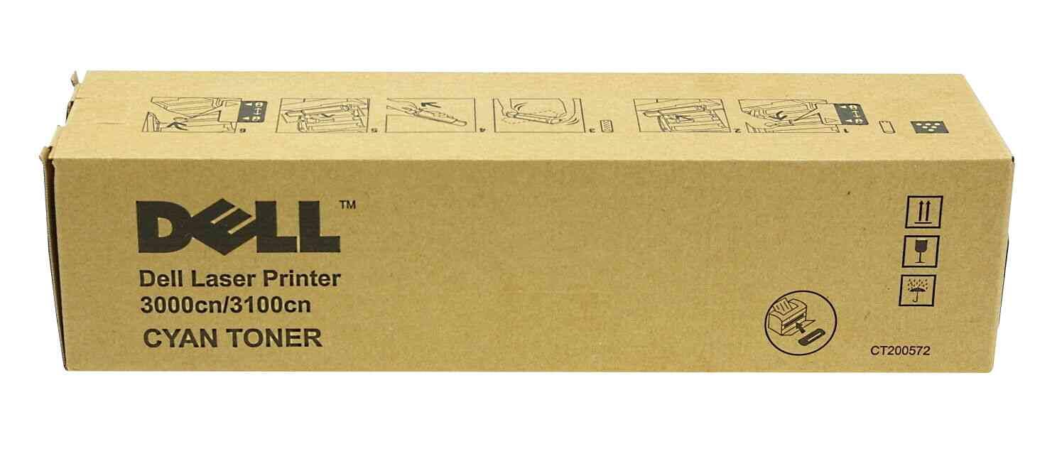 Dell Standard Capacity Cyan Toner (Yield 2,000 Pages) for Dell 3000cn/3100cn Laser Printers