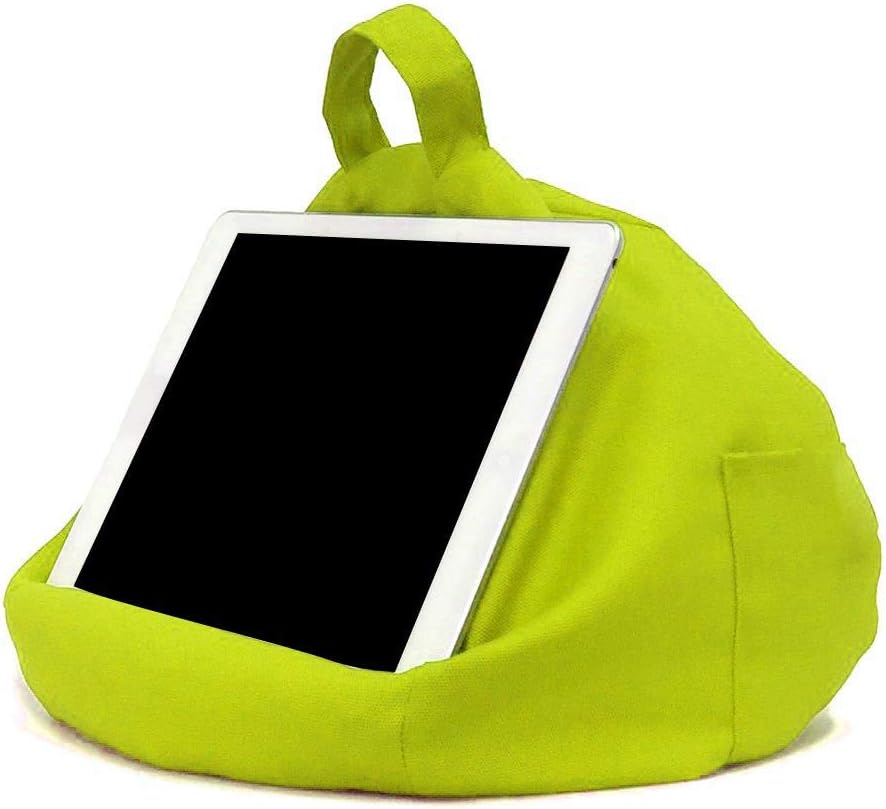 S WIDEN ELECTRIC Tablet Pillow Holder | Soft Pillow Lap Stand for iPads, Tablets, eReaders, Smartphones, Books, Magazines | Portable Bean Bag Imitation Hemp Car Home Tablet Cushion
