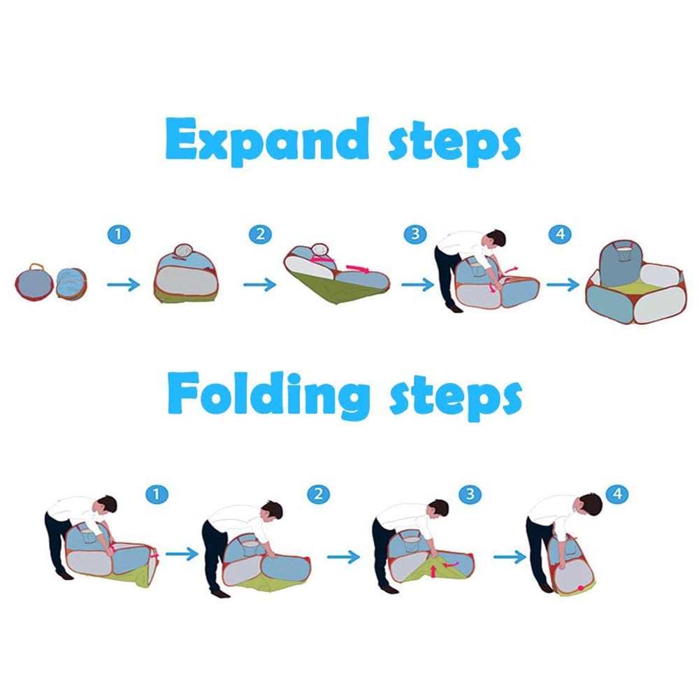 Kids Ball Pit, Pop Up Children Play Tent, Toddler Ball Pool Baby Crawl Playpen with Basketball Hoop, Portable Toys for Girls Boys, 4 ft / 120 cm, Balls Not Included, Spaceship