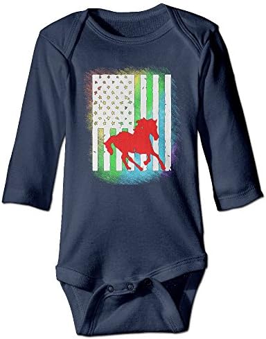 Horse Riding USA Baby Long Sleeve Bodysuits 6 M