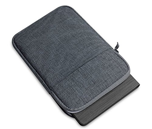 Jlyifan Gray Canvas Thin Protective Sleeve Zipper Carrying Case Bag for iPad Pro 9.7 / Air 2 / Samsung Galaxy Tab S2 9.7" / Tab A with S Pen 10.1 / Tab E 9.6" Tablet
