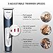 Beard and Hair Trimmer, Hizek Hair Clippers Professional Haircut Kit,Cordless Men's Trimmer with 3 Adjustable Speeds, LED Display, Precision Blade,Travel Bag and 4 Guide Combs For Family Use