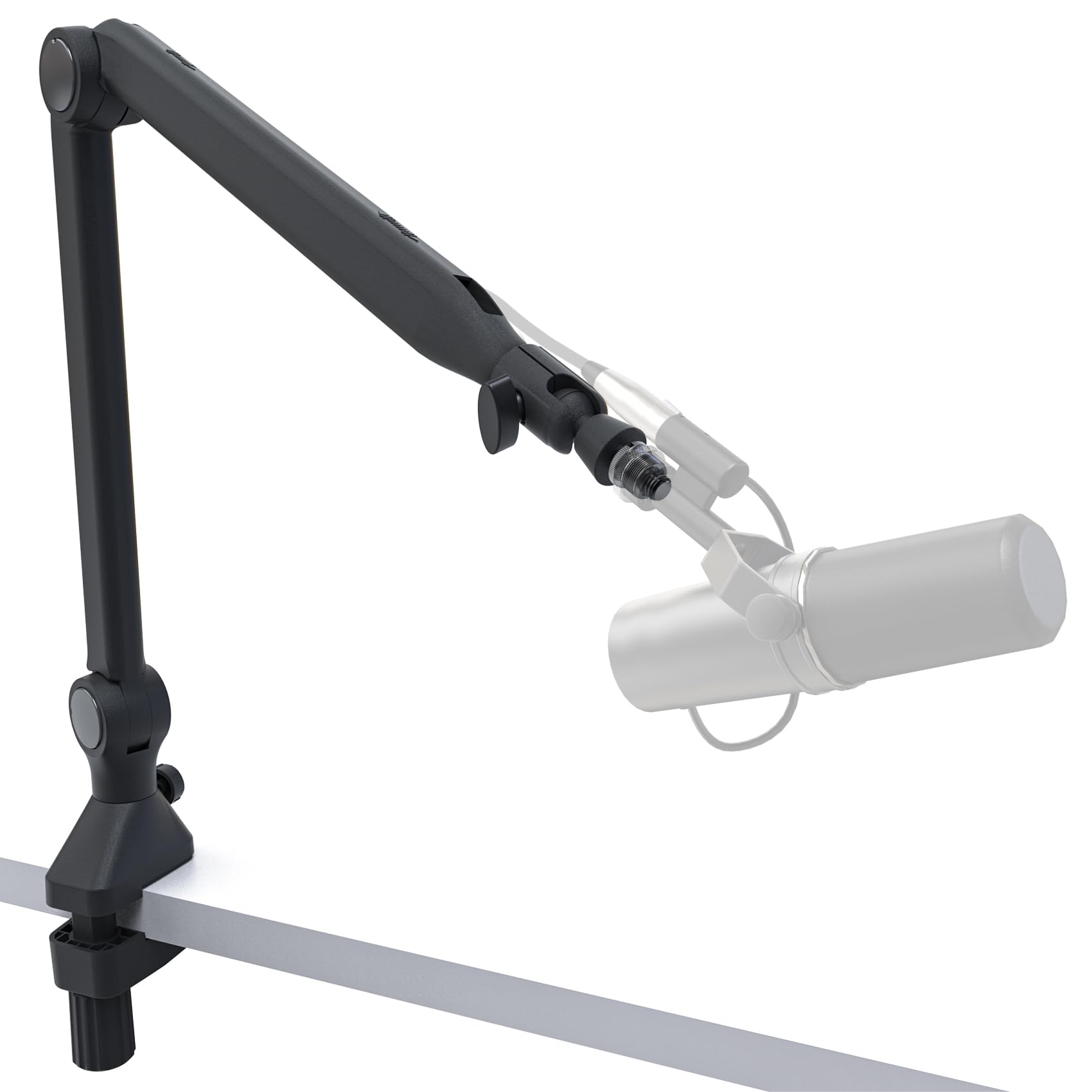 Photo 1 of (missing desk clamp) BA-30 Microphone Boom Arm - 360° Adjustable Studio Arm with 360° Rotation, with 3/8'' 5/8'' Thread for Podcast, Streaming,Mic Boom Arm Black