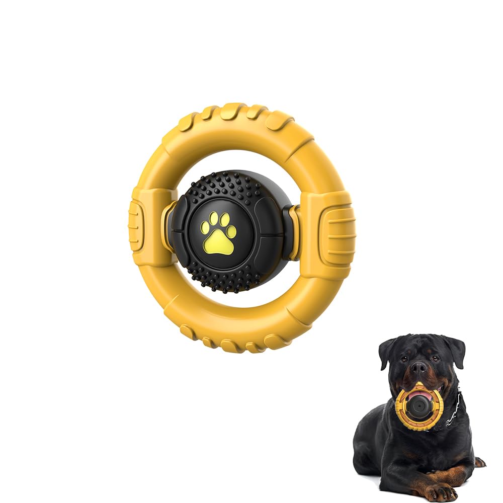 wodifer Dog Toys for Aggressive Chewers Large Medium Breed, Indestructible Squeaky Dog Chew Toys, Tough Nylon Rubber Interactive Dog Toys to Keep Them Busy