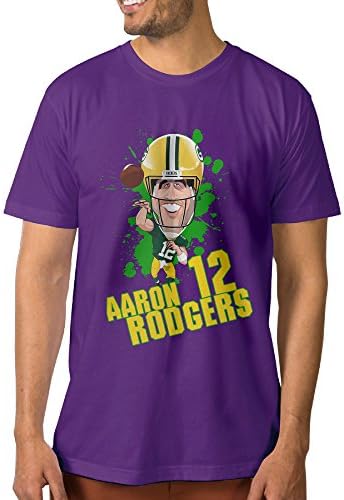 KFE-Custom Cartoon Aaron Rodgers Make Your Own Men's Tshirt S Purple
