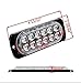 XTAUTO LED Warning Strobe Light Super Bright Amber White 12-LED Waterproof Warning Caution Emergency Construction Beacon Flash Caution Strobe Light Bar For Car Truck SUV Pickup 4-Pack